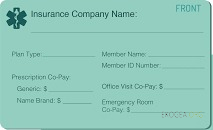 Carte d'assurance maladie de la compagnie d'assurance template